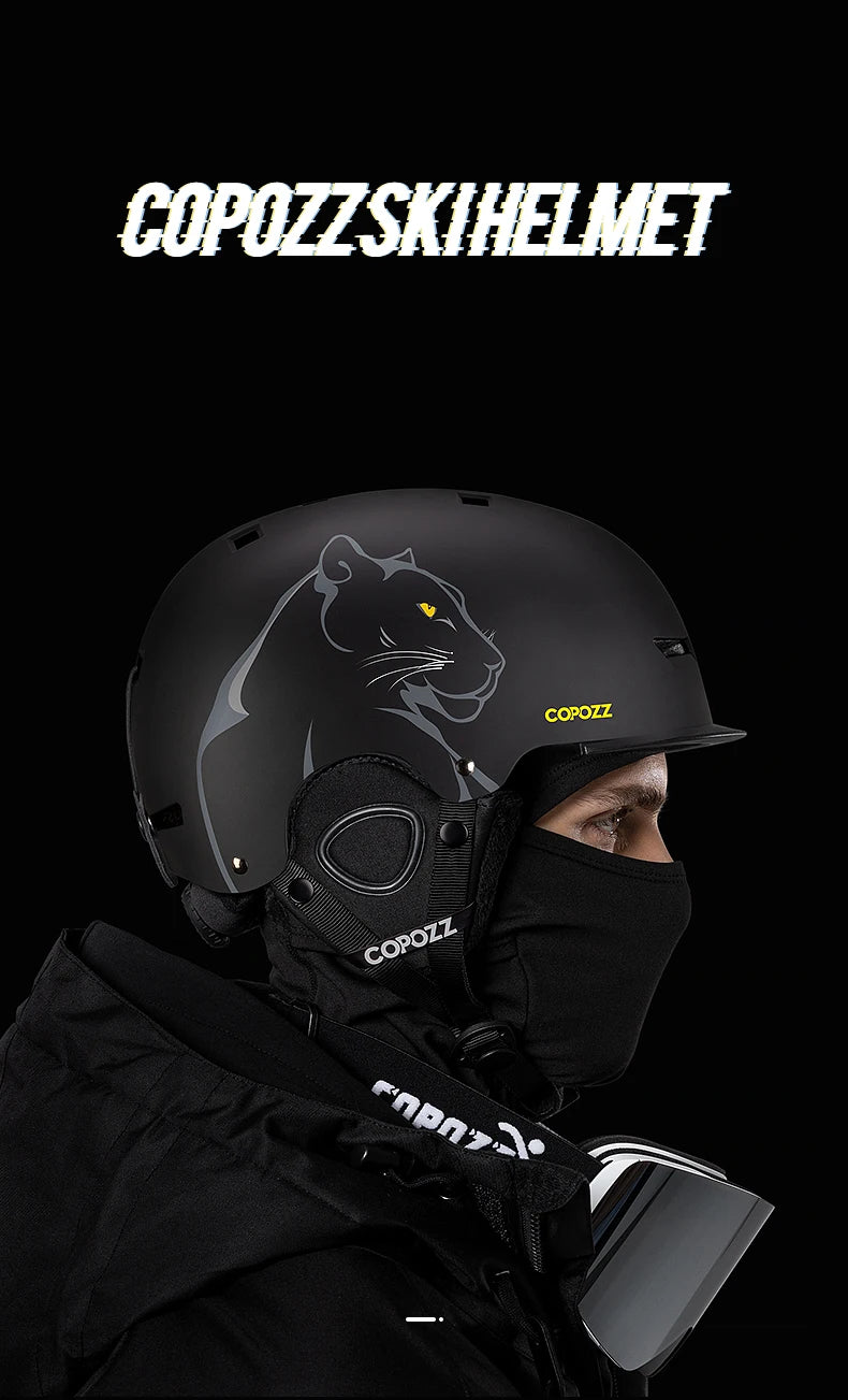 COPOZZ Cartoon Ski Helmet – Half-Cover Safety Helmet for Adults & Kids