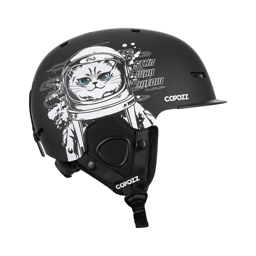 COPOZZ Cartoon Ski Helmet – Half-Cover Safety Helmet for Adults & Kids