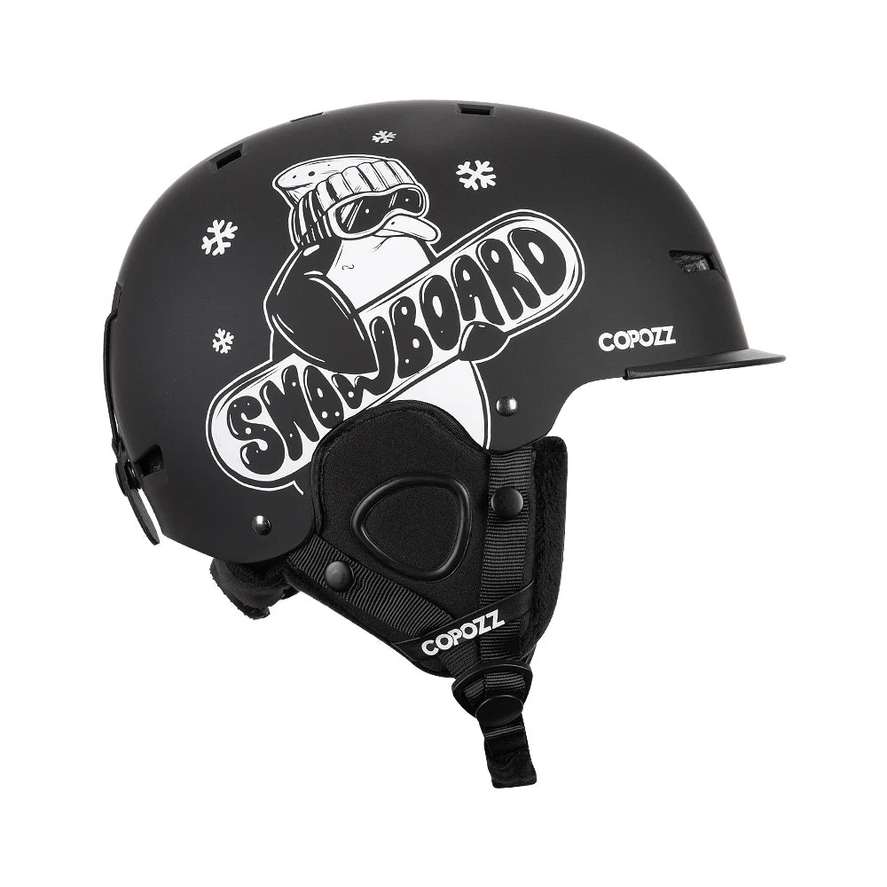 COPOZZ Cartoon Ski Helmet – Half-Cover Safety Helmet for Adults & Kids