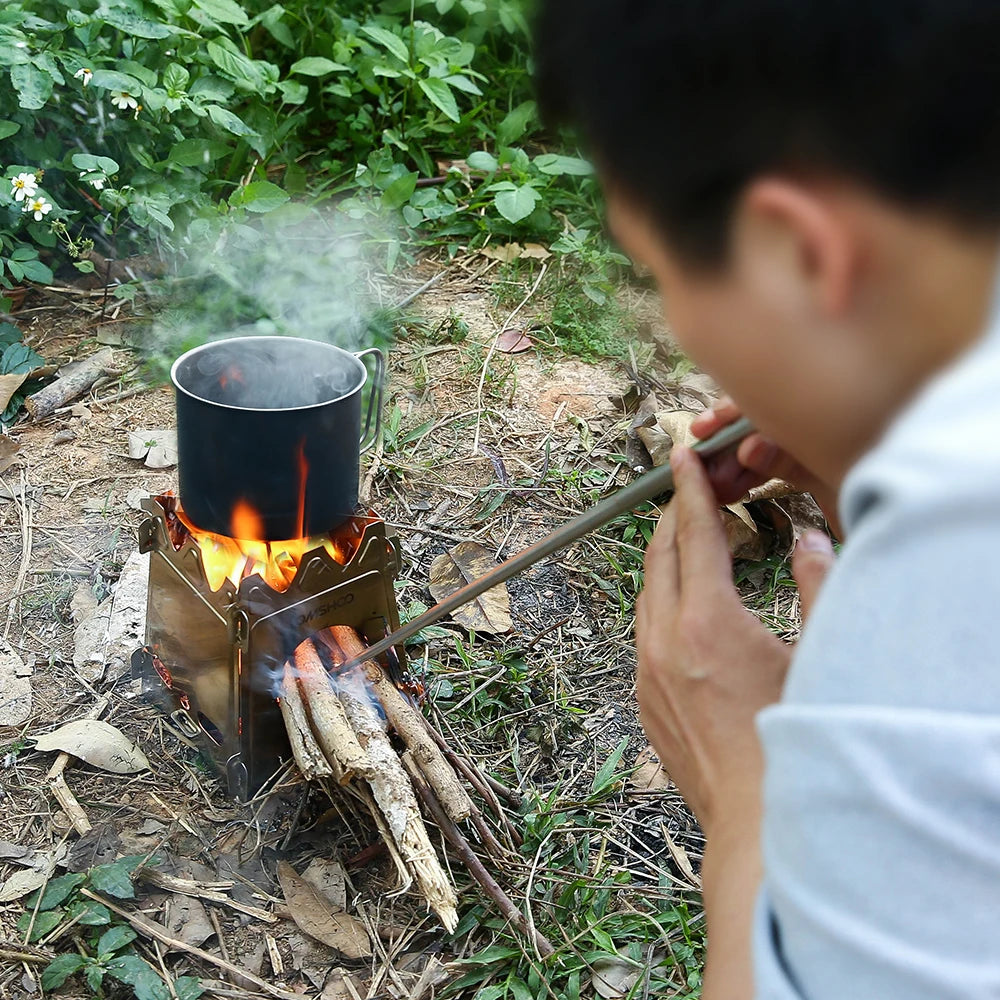 Tomshoo Titanium Wood Stove – Portable Folding Camping Burner