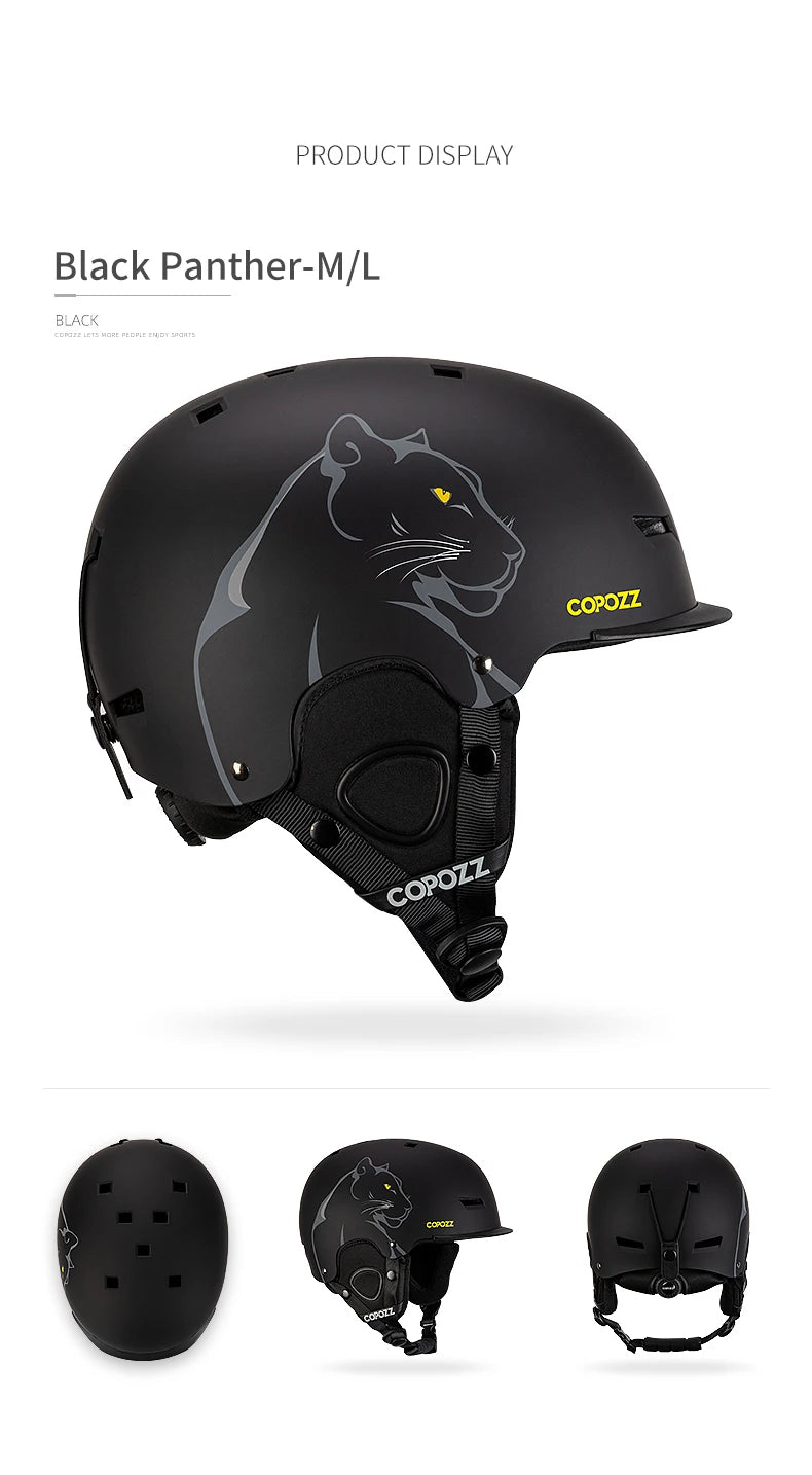 COPOZZ Cartoon Ski Helmet – Half-Cover Safety Helmet for Adults & Kids