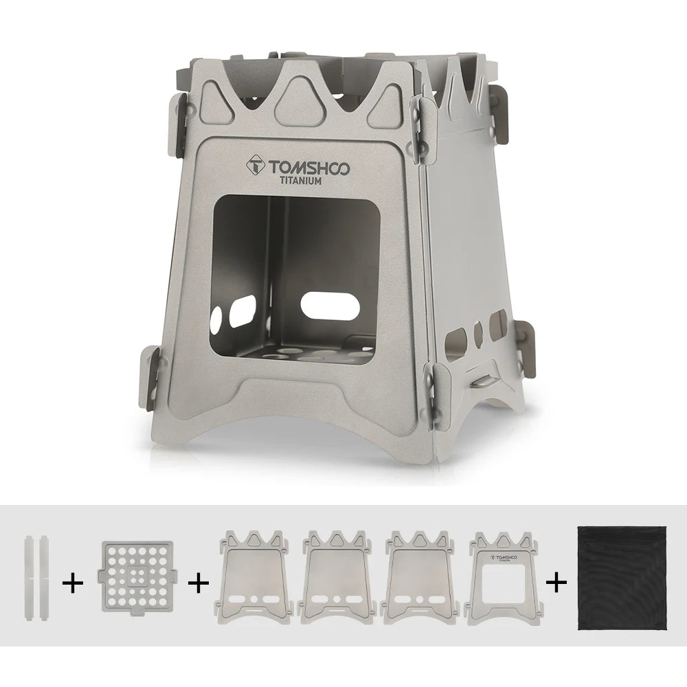 Tomshoo Titanium Wood Stove – Portable Folding Camping Burner