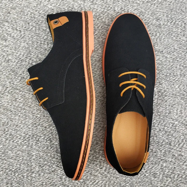 2024 Men’s Suede Leather Shoes – Oxford Casual Sneakers, Large Sizes