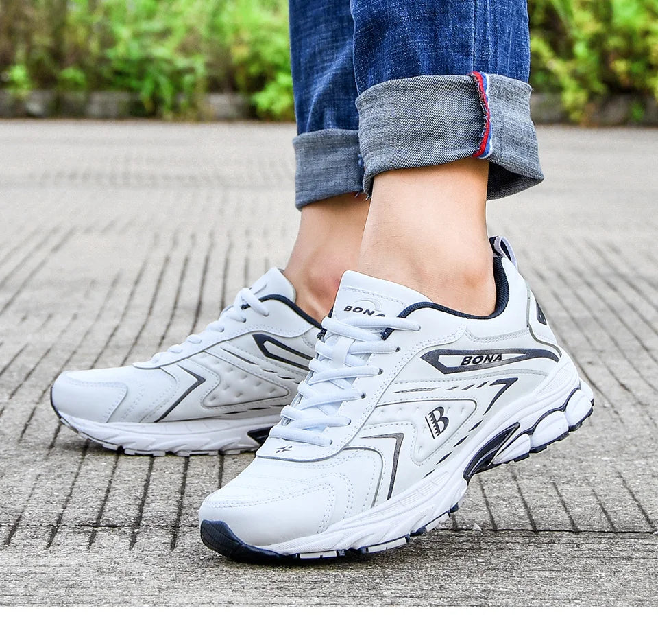 BONA Men’s Casual Shoes – Breathable Microfiber Sneakers, Trendy Outdoor Flats