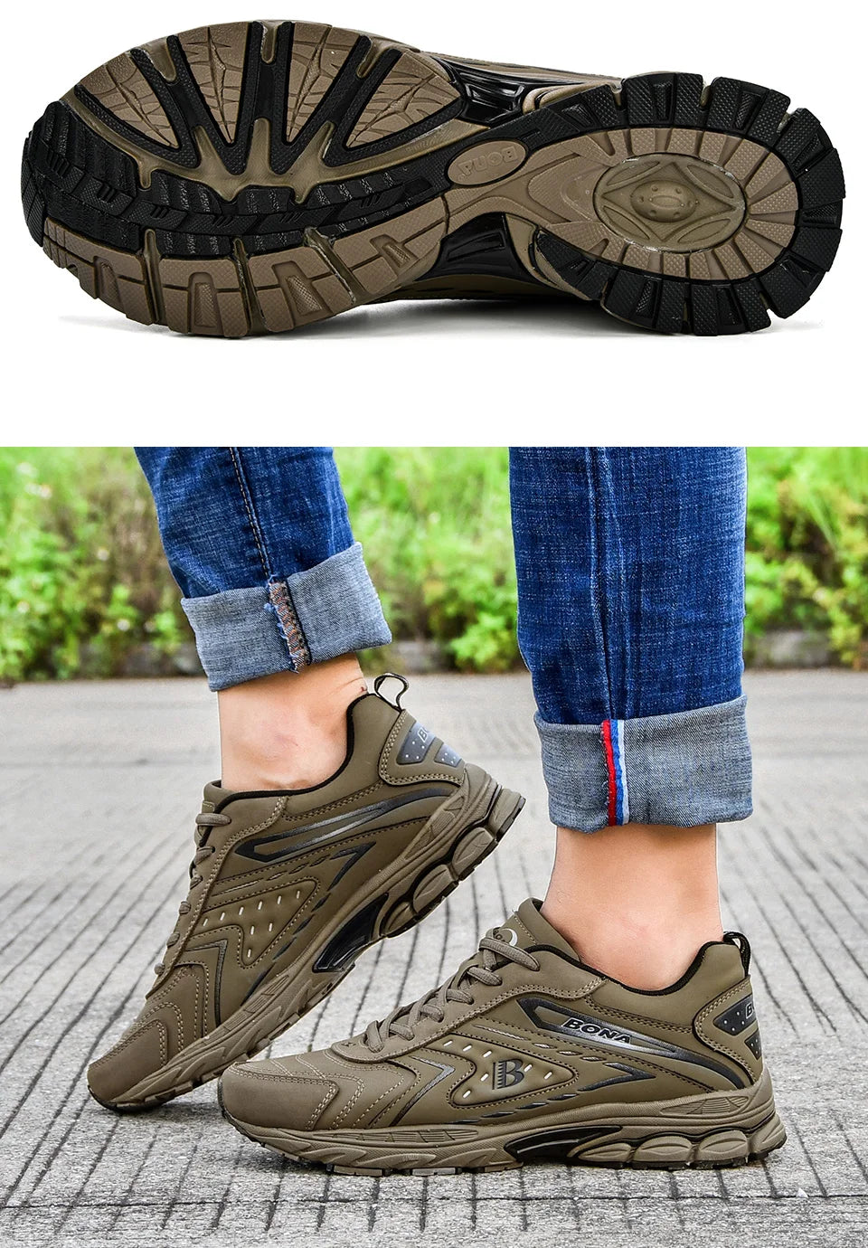 BONA Men’s Casual Shoes – Breathable Microfiber Sneakers, Trendy Outdoor Flats