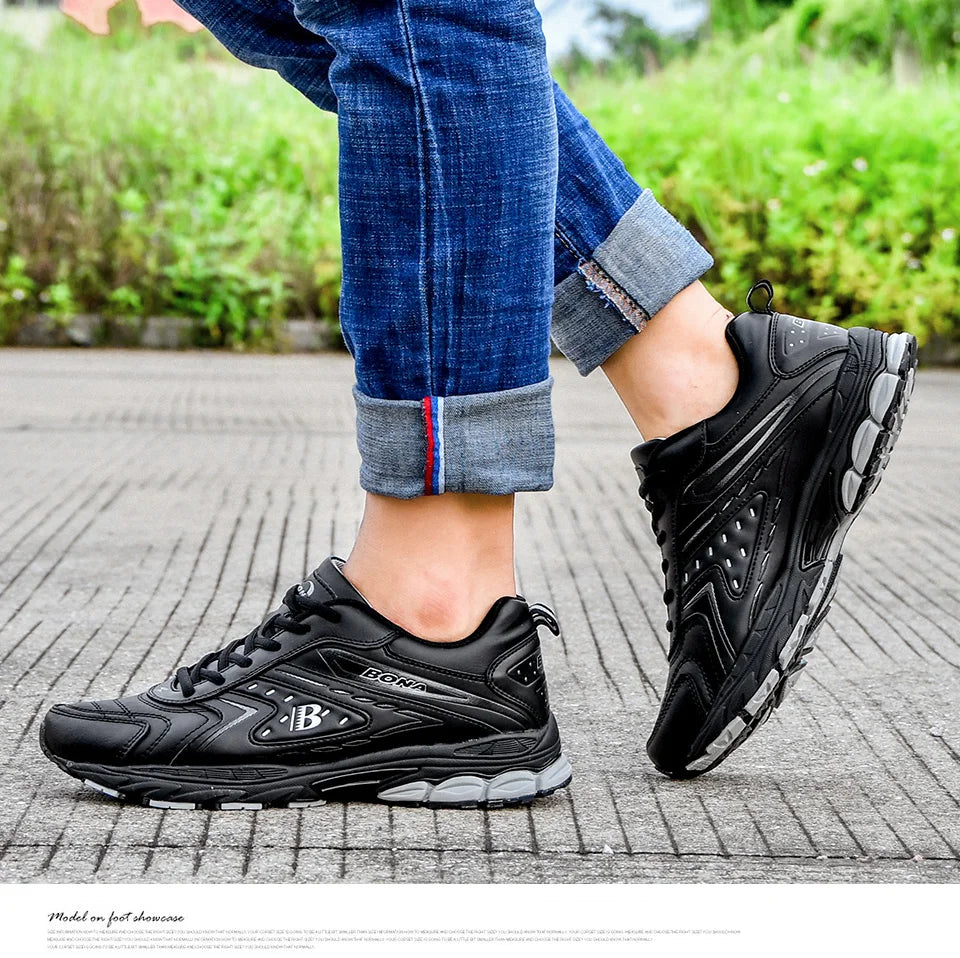 BONA Men’s Casual Shoes – Breathable Microfiber Sneakers, Trendy Outdoor Flats
