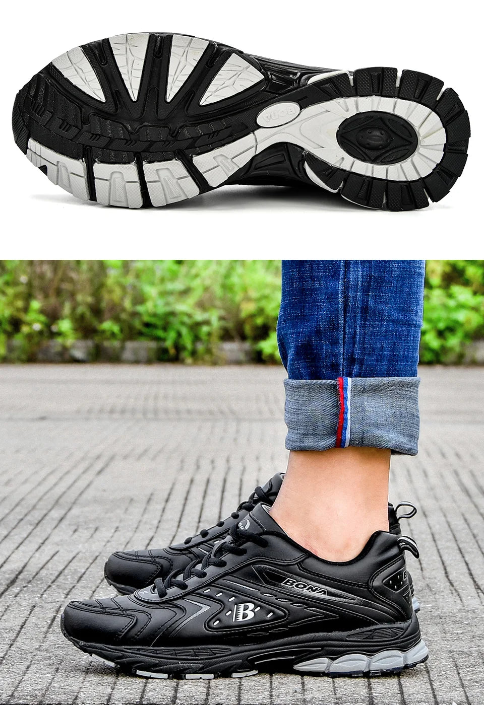 BONA Men’s Casual Shoes – Breathable Microfiber Sneakers, Trendy Outdoor Flats