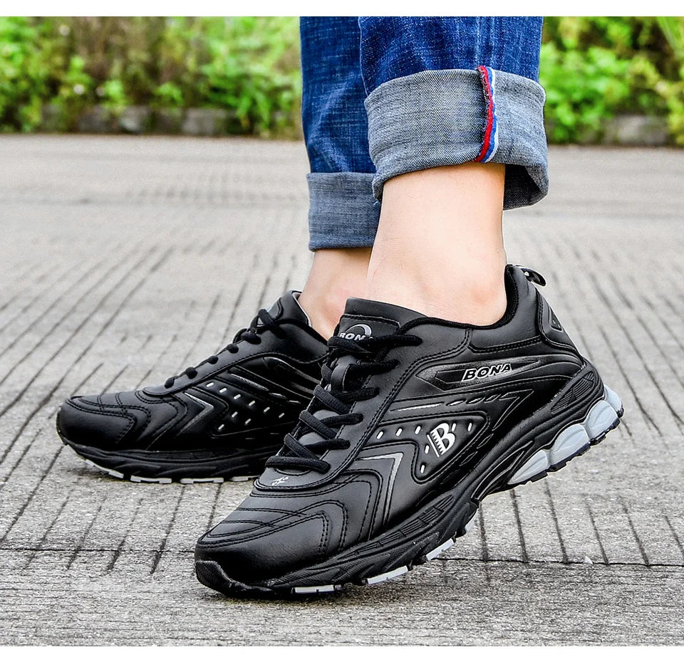 BONA Men’s Casual Shoes – Breathable Microfiber Sneakers, Trendy Outdoor Flats