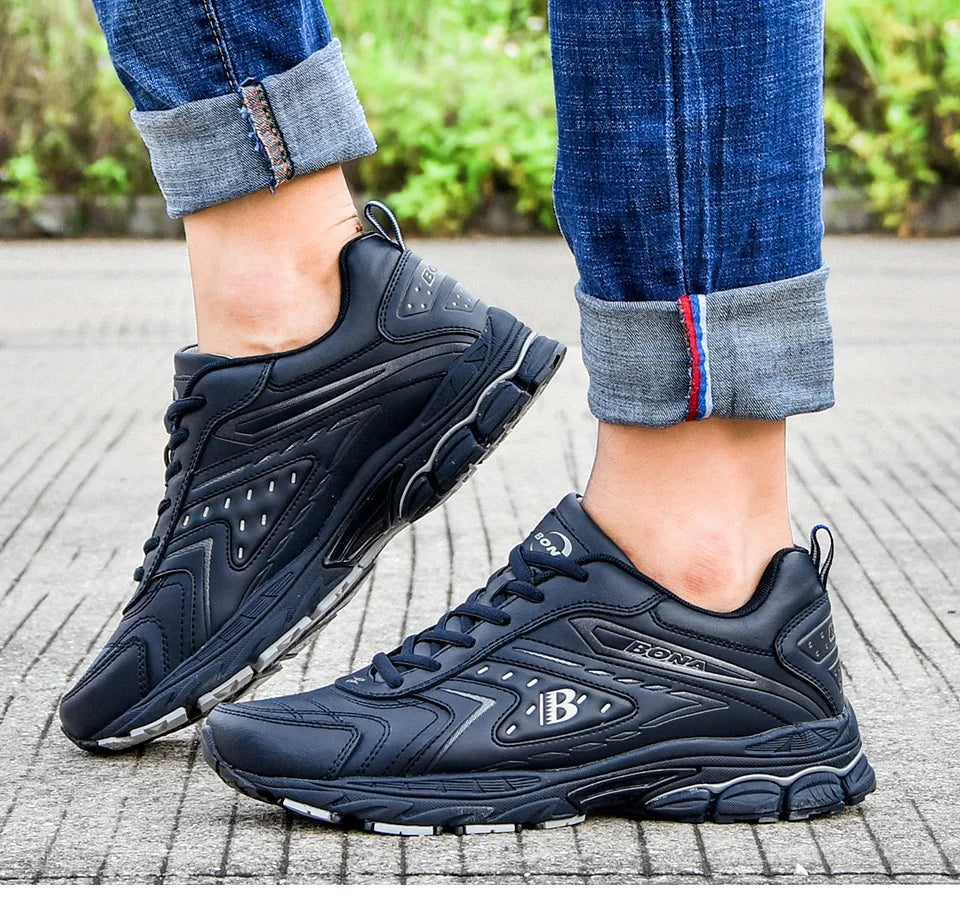 BONA Men’s Casual Shoes – Breathable Microfiber Sneakers, Trendy Outdoor Flats