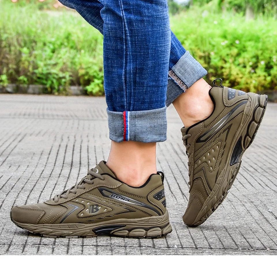 BONA Men’s Casual Shoes – Breathable Microfiber Sneakers, Trendy Outdoor Flats