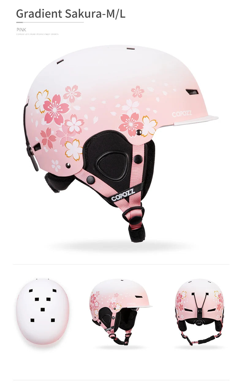 COPOZZ Cartoon Ski Helmet – Half-Cover Safety Helmet for Adults & Kids