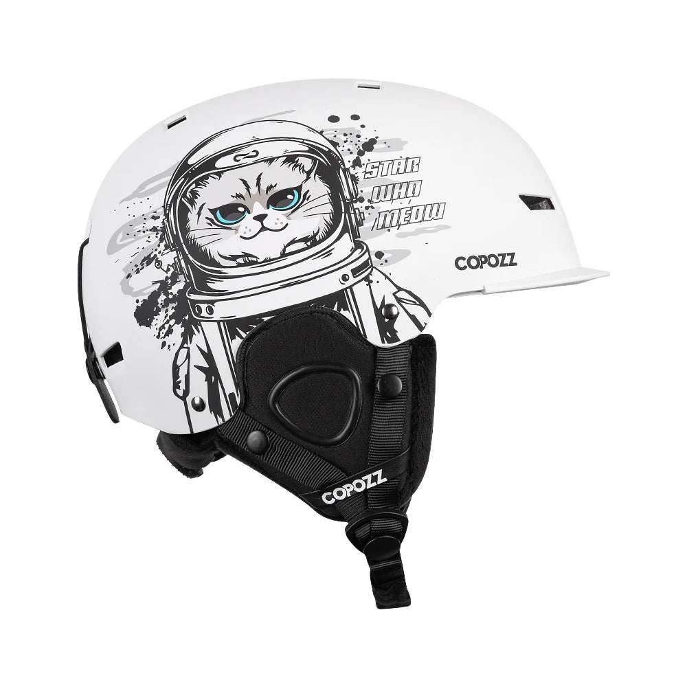 COPOZZ Cartoon Ski Helmet – Half-Cover Safety Helmet for Adults & Kids