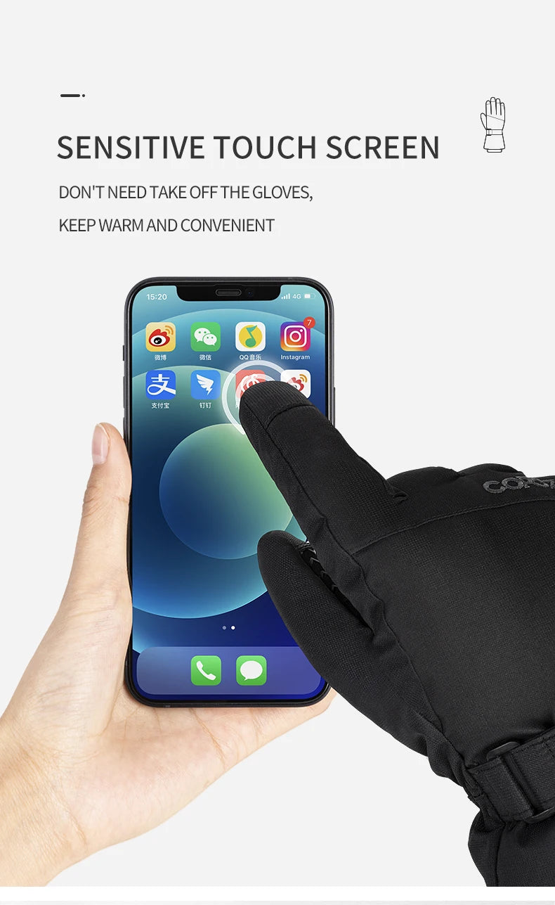 Copozz Ski & Snowboard Gloves – Waterproof Winter Gloves for Men & Women