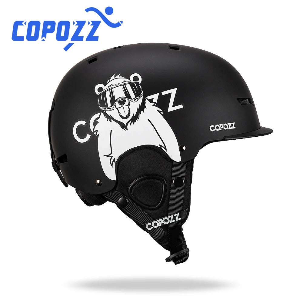 COPOZZ Cartoon Ski Helmet – Half-Cover Safety Helmet for Adults & Kids