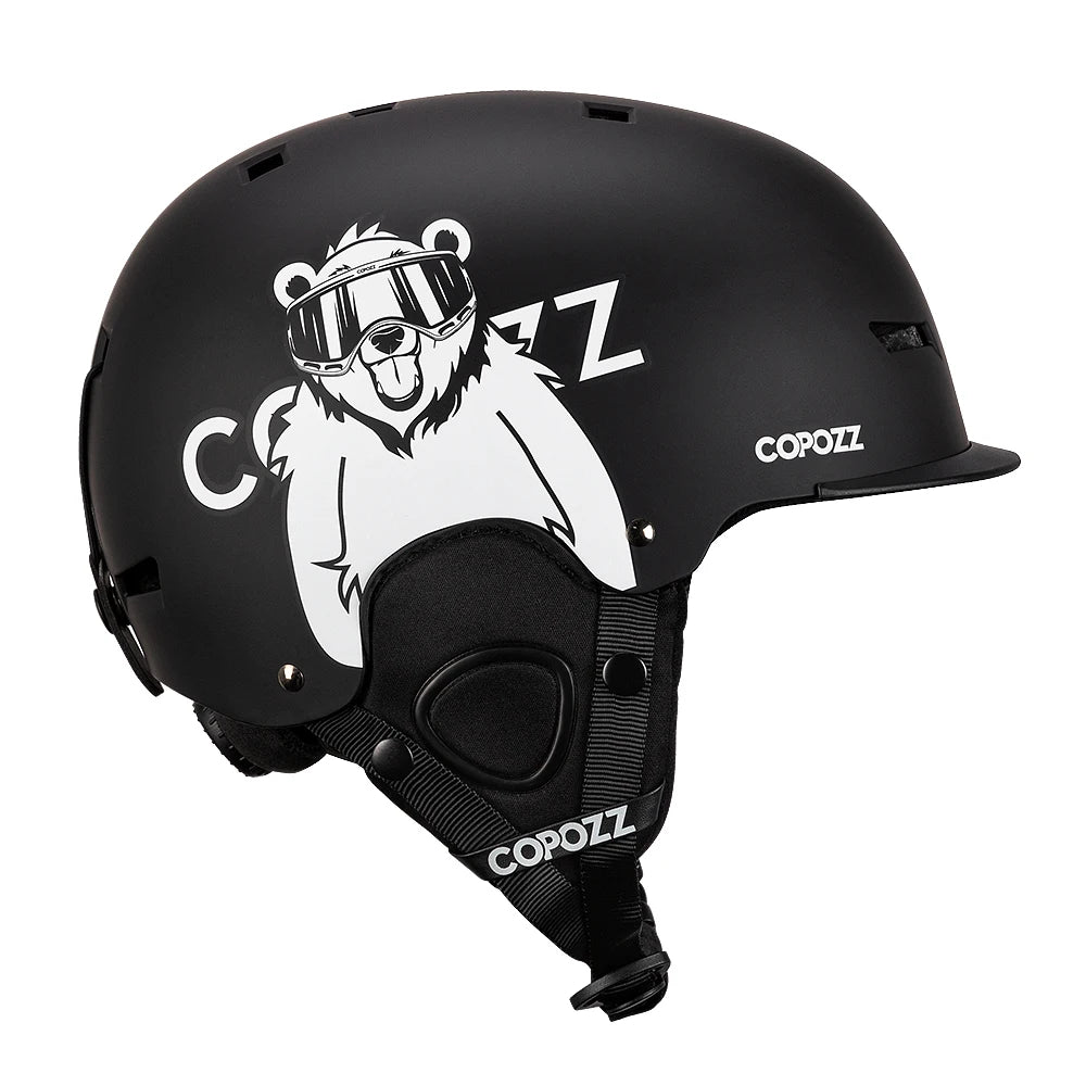 COPOZZ Cartoon Ski Helmet – Half-Cover Safety Helmet for Adults & Kids