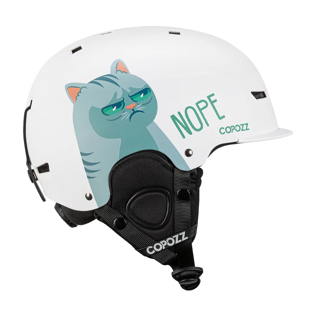 COPOZZ Cartoon Ski Helmet – Half-Cover Safety Helmet for Adults & Kids