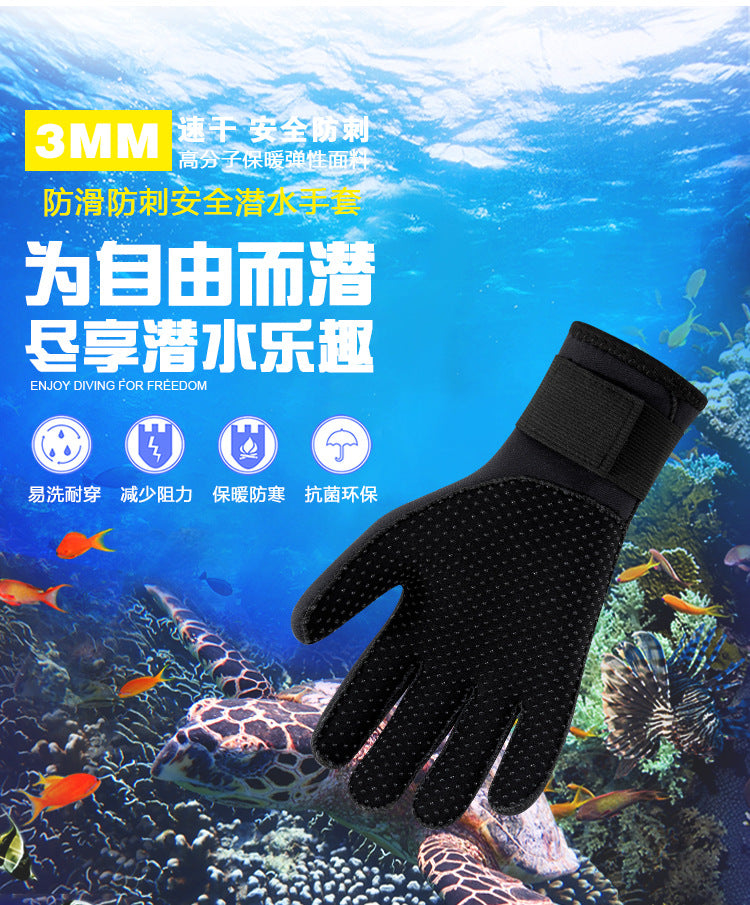 3mm Neoprene Diving Gloves – Thermal Cut-Resistant Water Sports Gloves