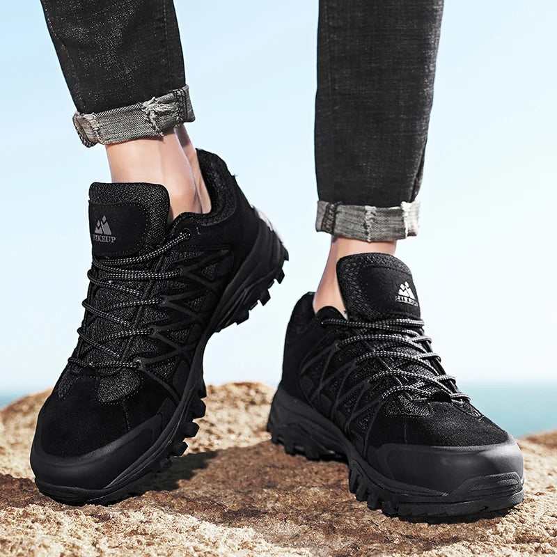 HIKEUP Men’s Hiking Shoes – Breathable Outdoor Trekking Sneakers