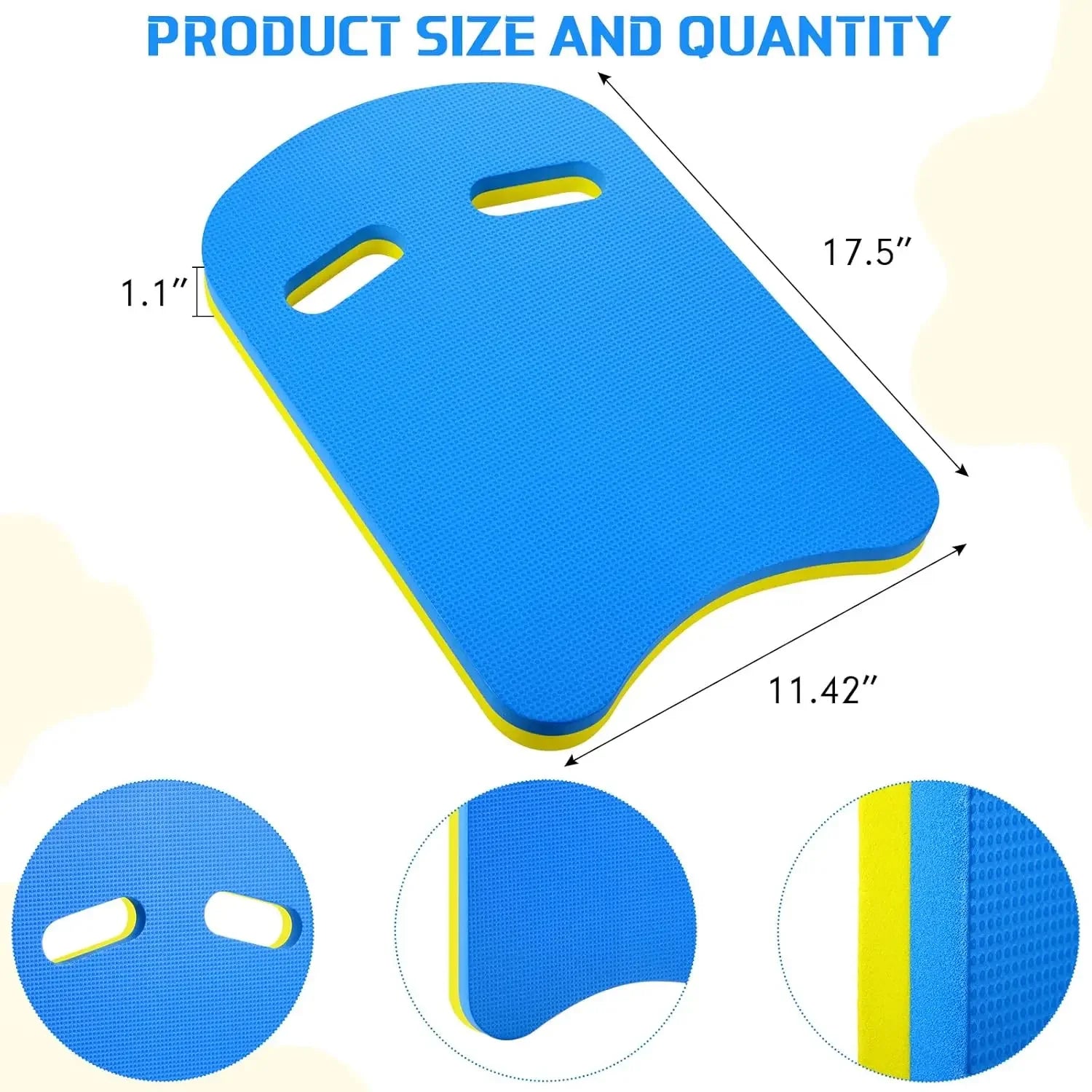 EVA Foam Swimming Kickboard – U-Shaped Training Float for Kids & Adults