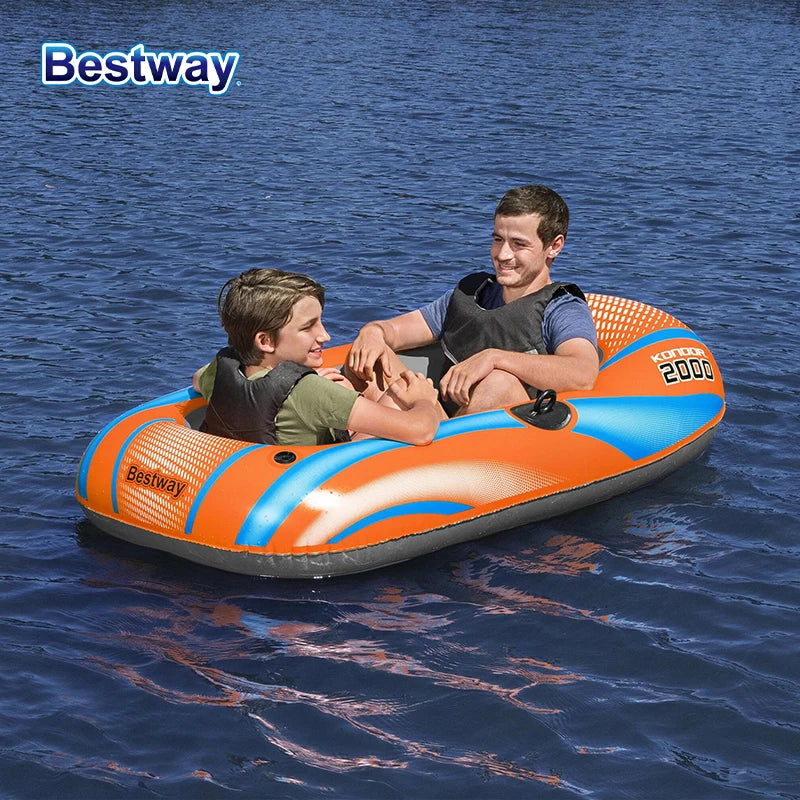 Bestway Inflatable Kayak – Heavy Duty PVC Rafting Boat for 1–3 Persons