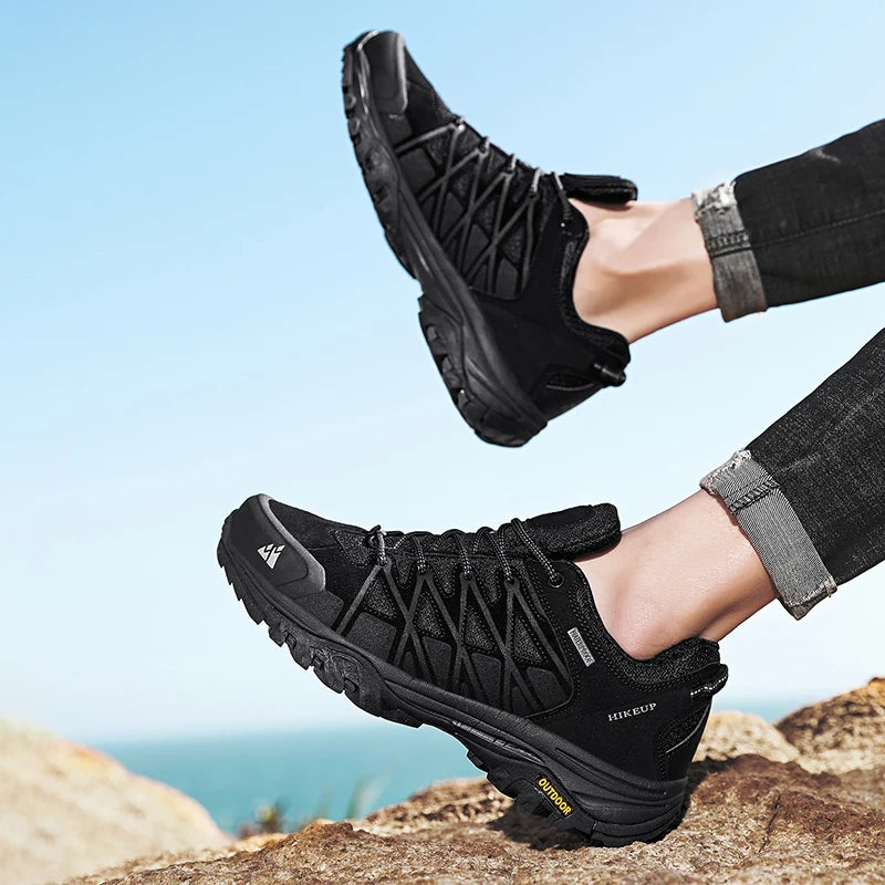 HIKEUP Men’s Hiking Shoes – Breathable Outdoor Trekking Sneakers