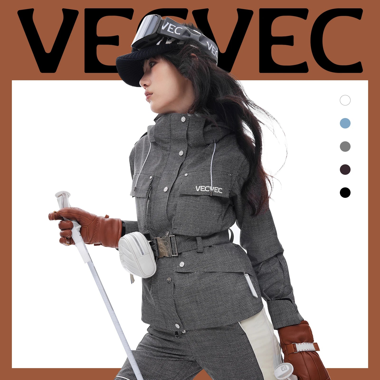 VECVEC Women’s Ski Jacket – Warm, Waterproof & Windproof Freestyle Coat