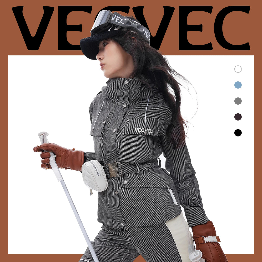 VECVEC Women’s Ski Jacket – Warm, Waterproof & Windproof Freestyle Coat