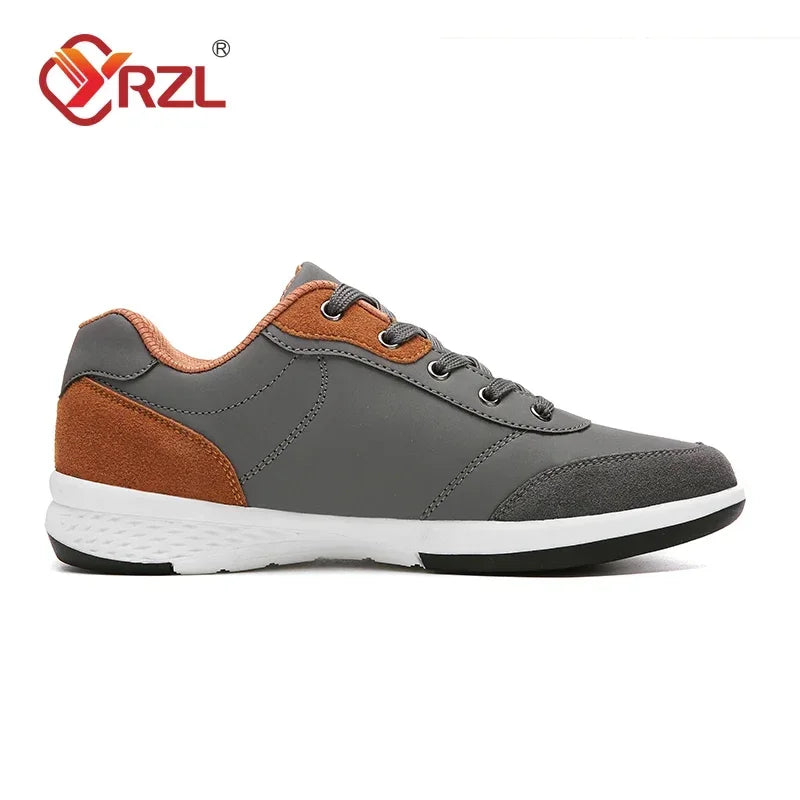 YRZL Men’s Waterproof Sneakers – Leather Walking & Sports Shoes