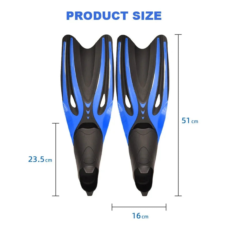Adult Swimming & Diving Fins – Non-Slip Flexible Snorkel Flippers