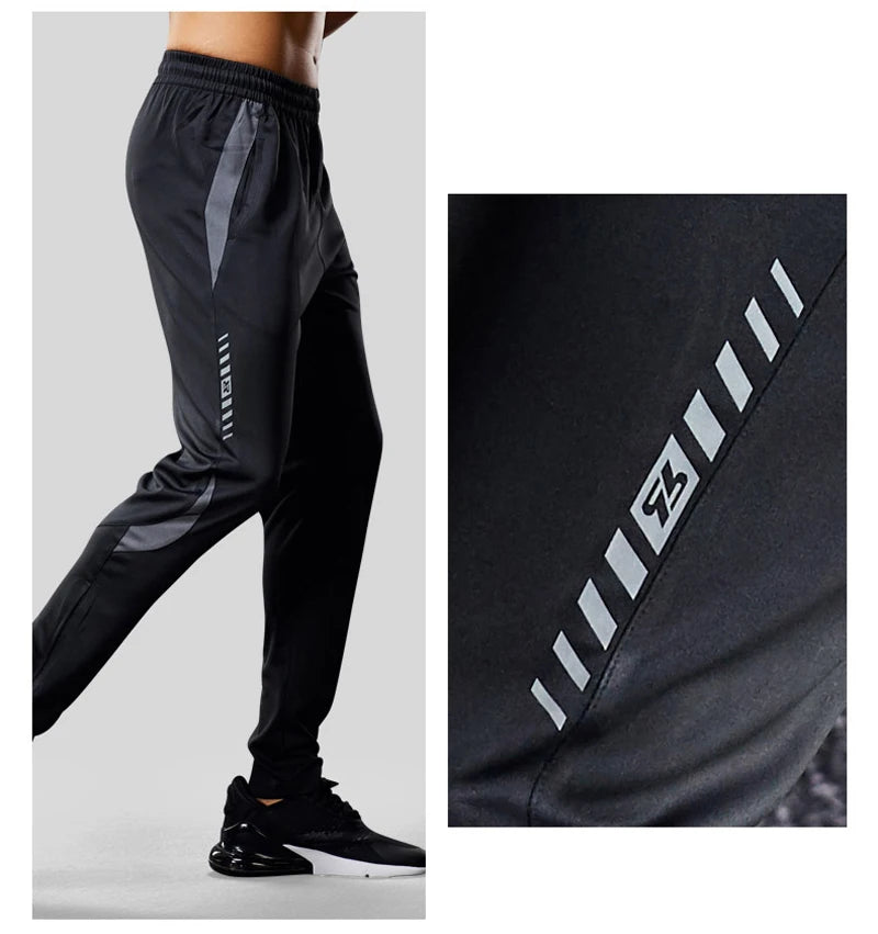 Men’s Sports Running Pants – Zipper Pocket Training Trousers