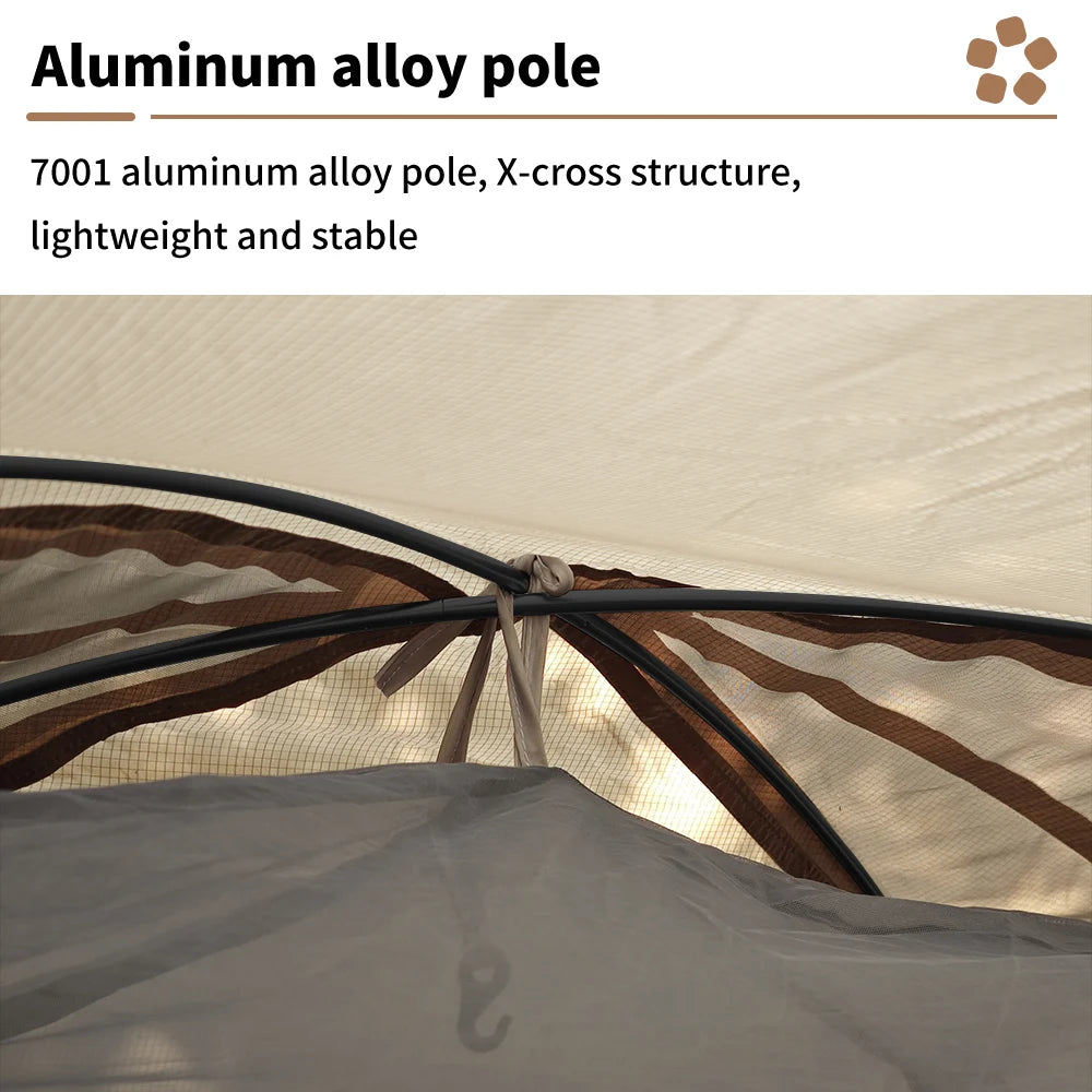 2-Person Fireproof Winter Tent – Waterproof 4-Season Dome with Stove Jack