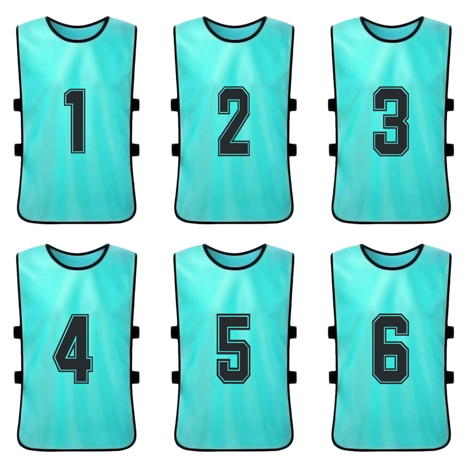 6/12PCS Kids’ Sports Pinnies – Quick-Dry Training Jerseys