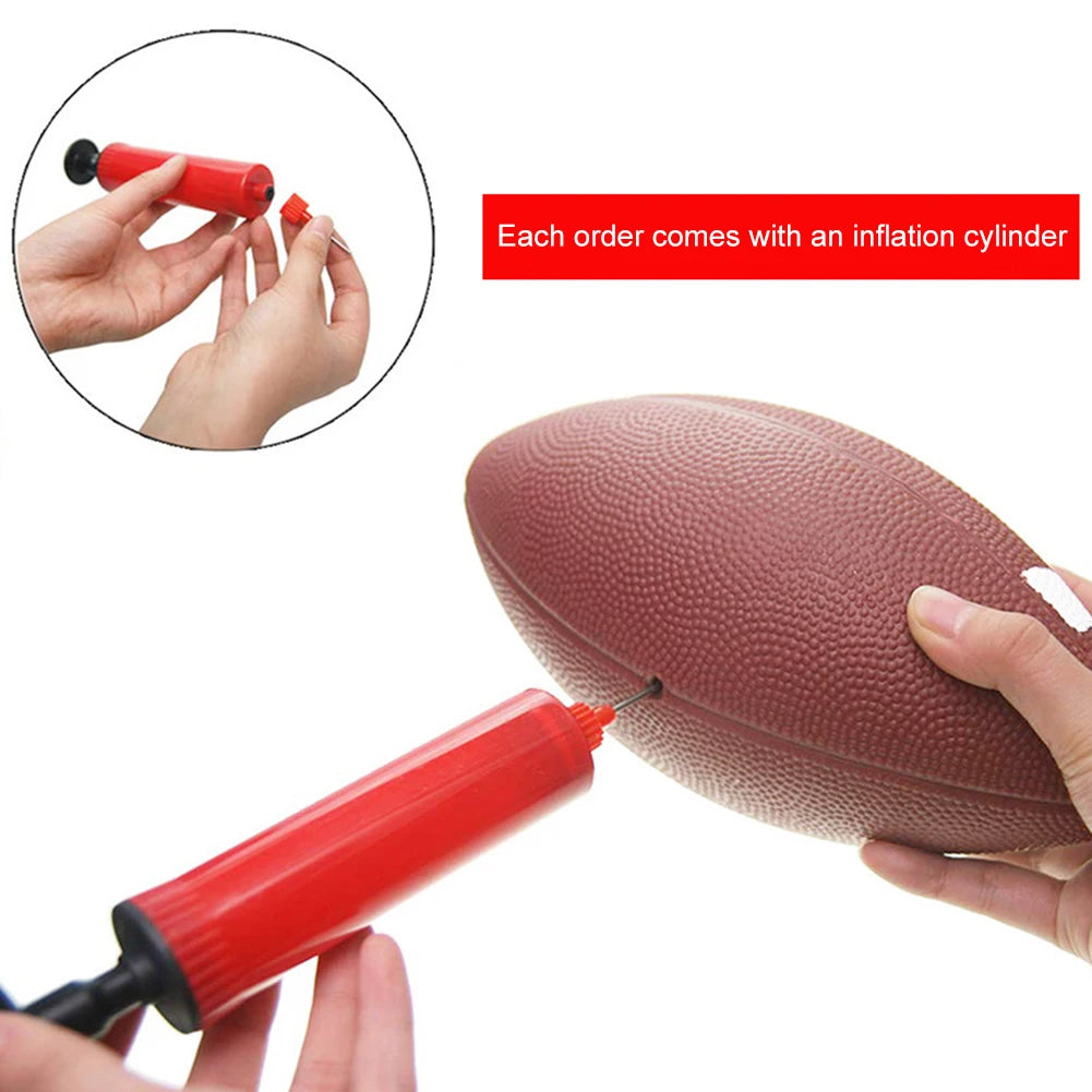 Teenagers American Football – Anti-Slip Small Rugby Ball with Inflator for Kids Training & Games