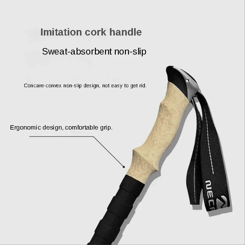 2PCS Trekking Poles – Ultralight Adjustable Hiking Walking Sticks with Quick Lock