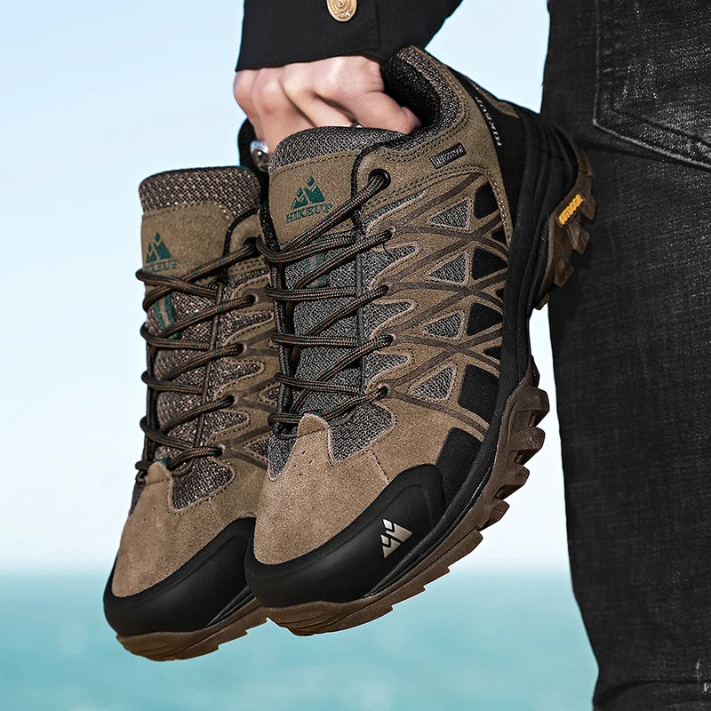HIKEUP Men’s Hiking Shoes – Breathable Outdoor Trekking Sneakers