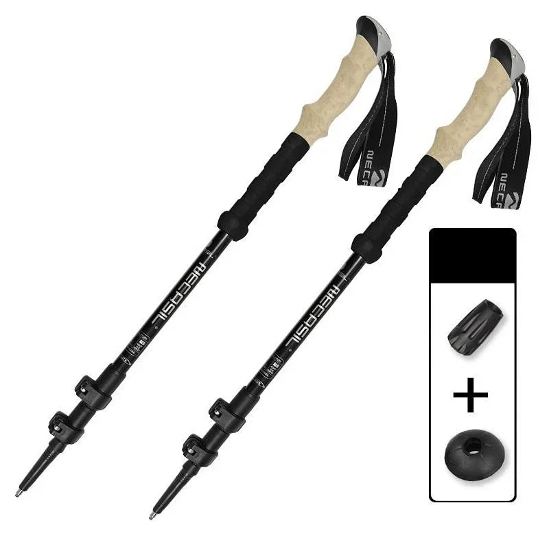 2PCS Trekking Poles – Ultralight Adjustable Hiking Walking Sticks with Quick Lock