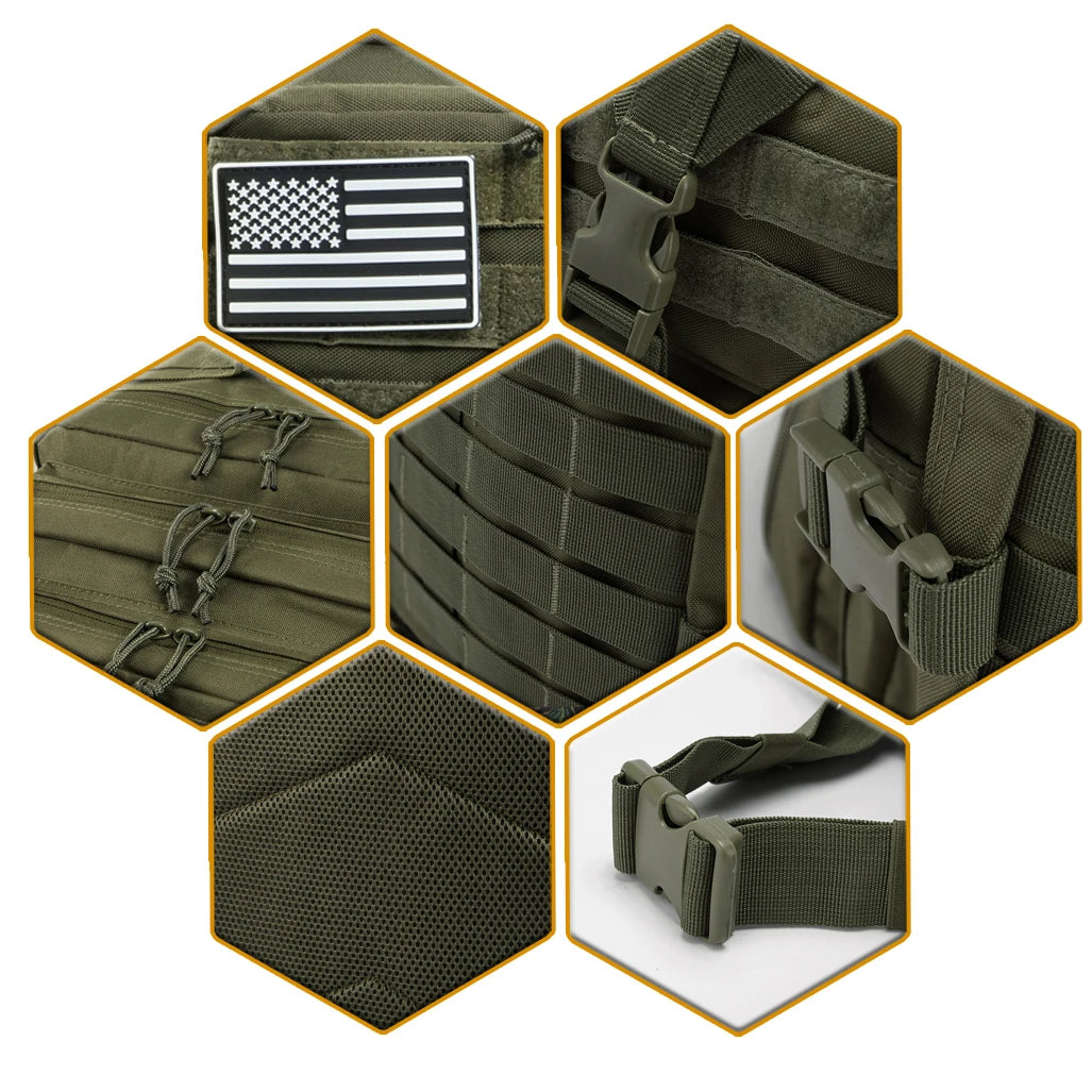 30/50L Tactical Backpack – Outdoor Survival & Hiking Molle Pack
