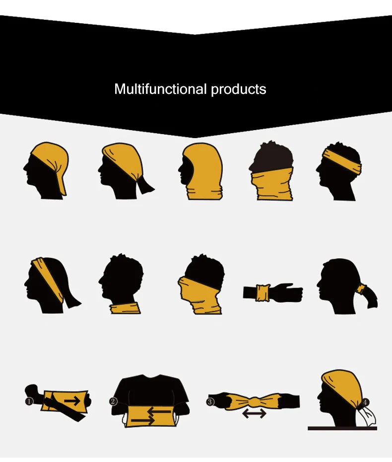 Outdoor Sport Bandana Neck Gaiter – Tactical Tube Scarf Face Cover