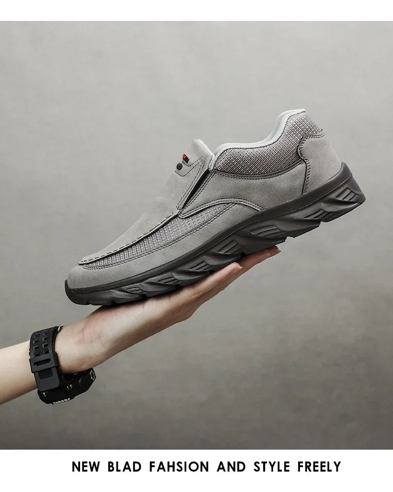 2024 Men’s Leather Casual Shoes – Breathable Loafers & Sneakers