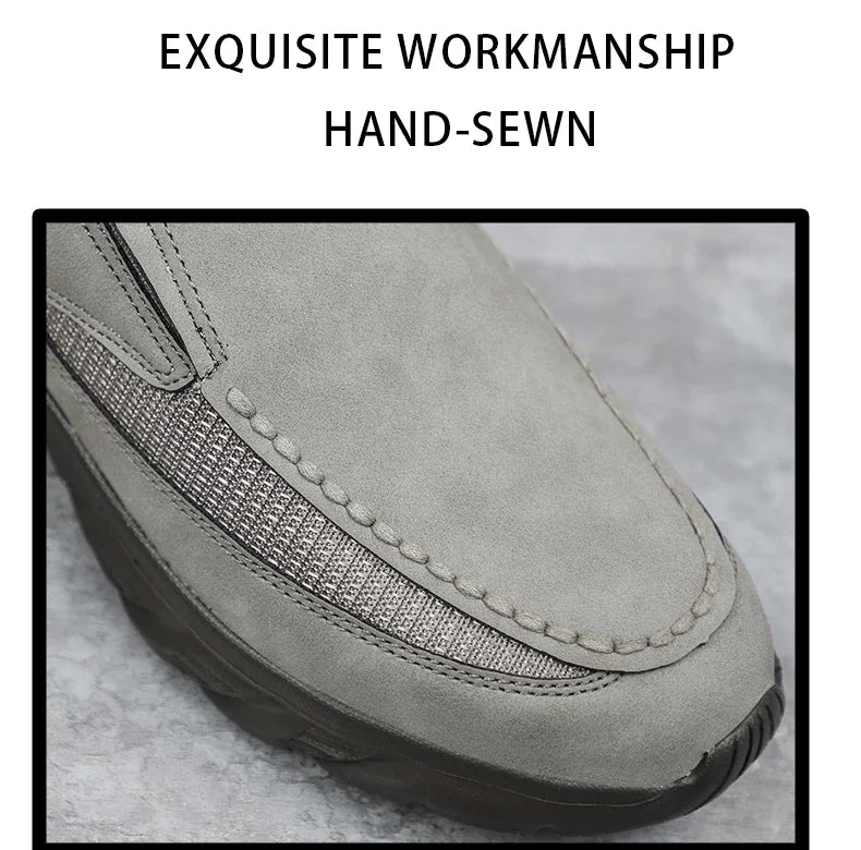 2024 Men’s Leather Casual Shoes – Breathable Loafers & Sneakers