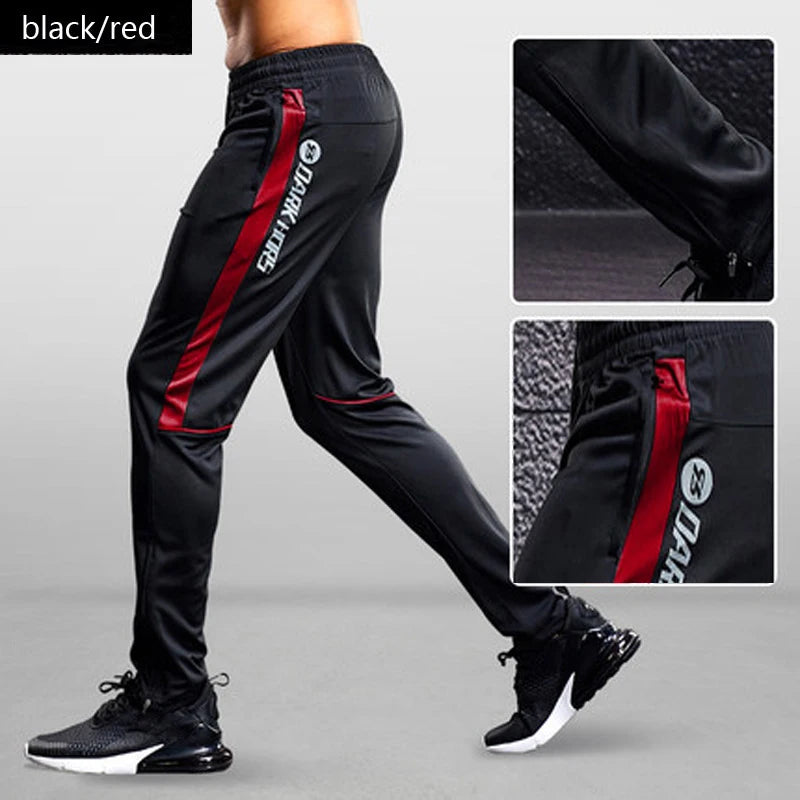 Men’s Sports Running Pants – Zipper Pocket Training Trousers