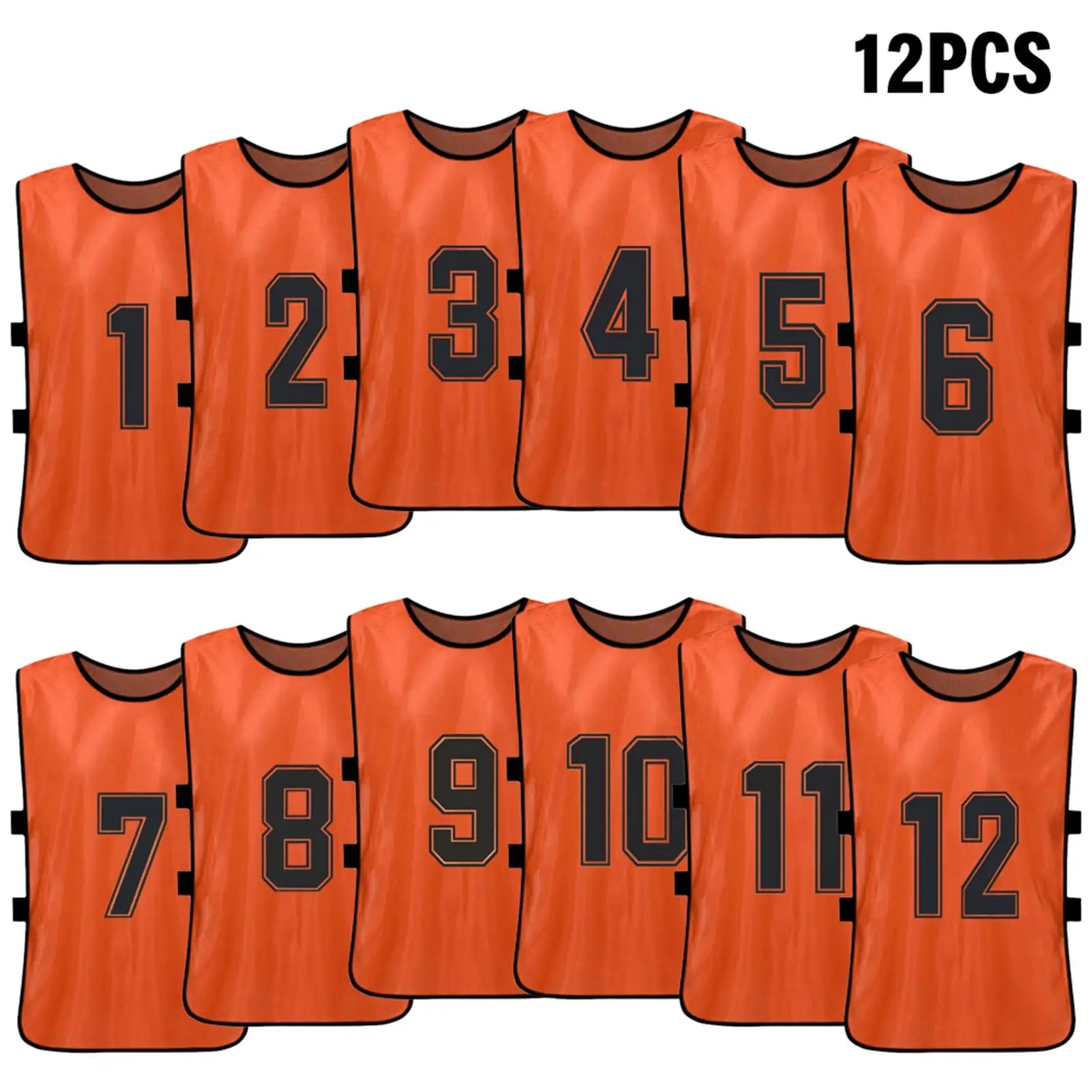 6/12PCS Kids’ Sports Pinnies – Quick-Dry Training Jerseys