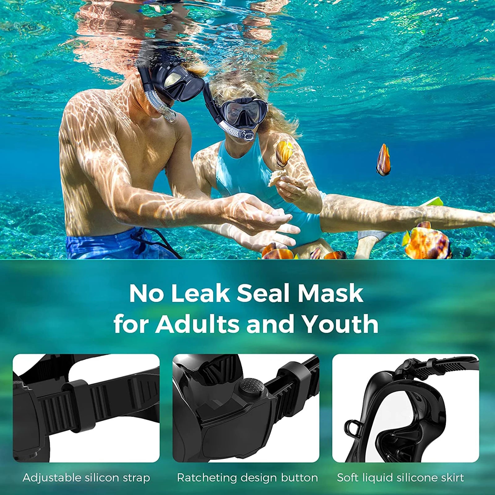 Wet GoPro Diving Mask – Low Volume Freedive Mask with Camera Mount