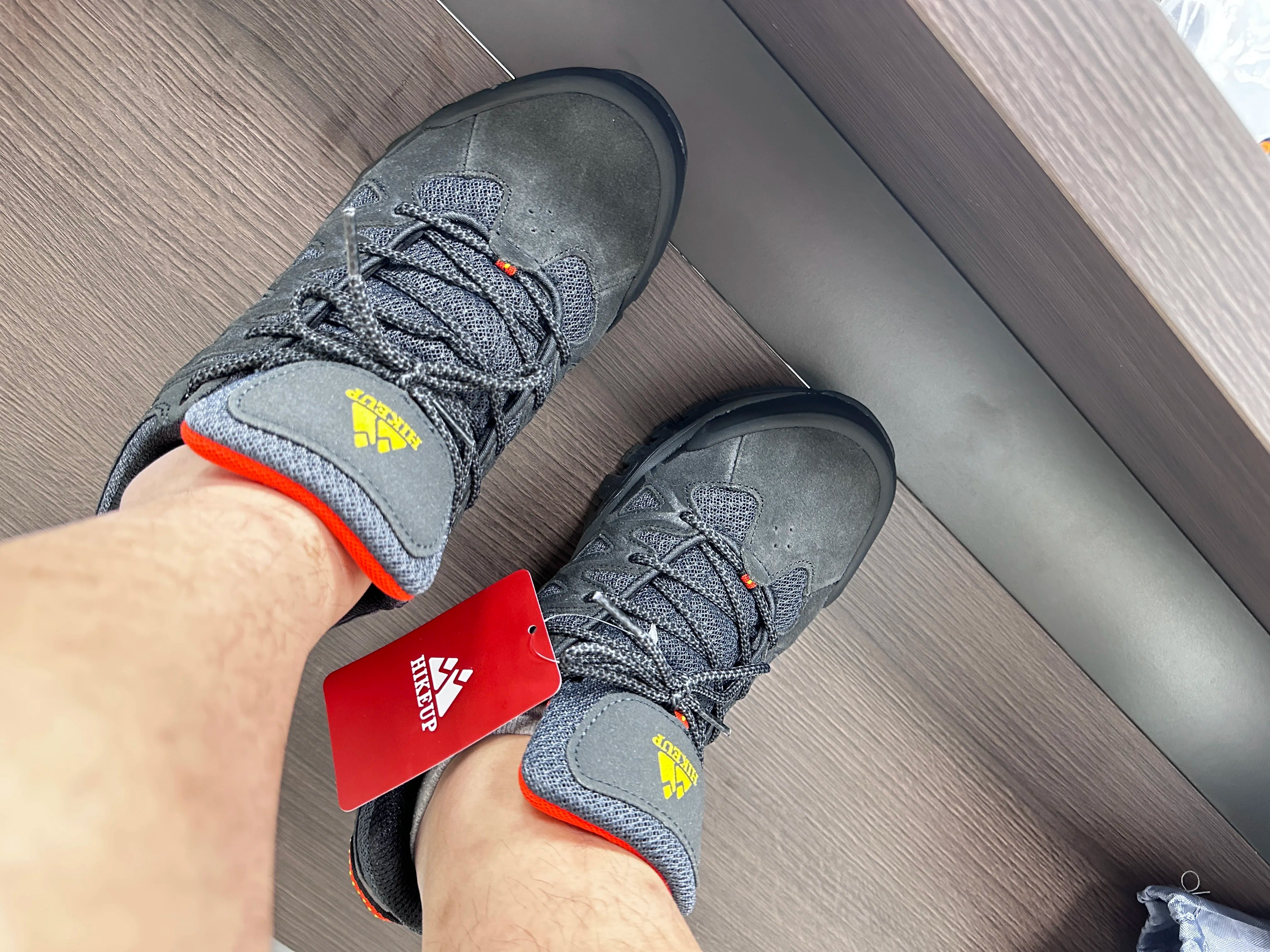 HIKEUP Men’s Hiking Shoes – Breathable Outdoor Trekking Sneakers