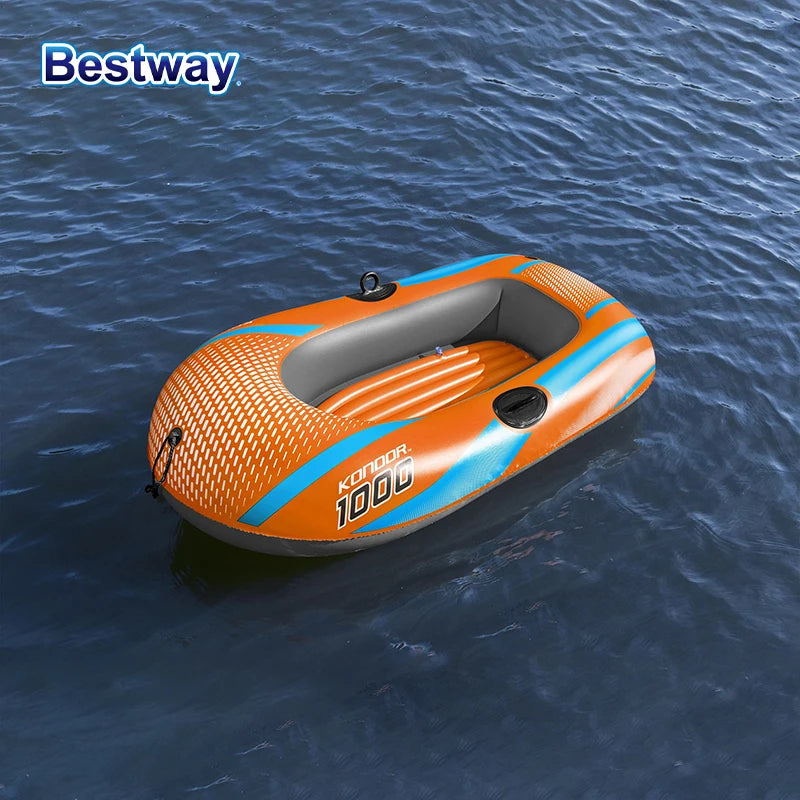 Bestway Inflatable Kayak – Heavy Duty PVC Rafting Boat for 1–3 Persons
