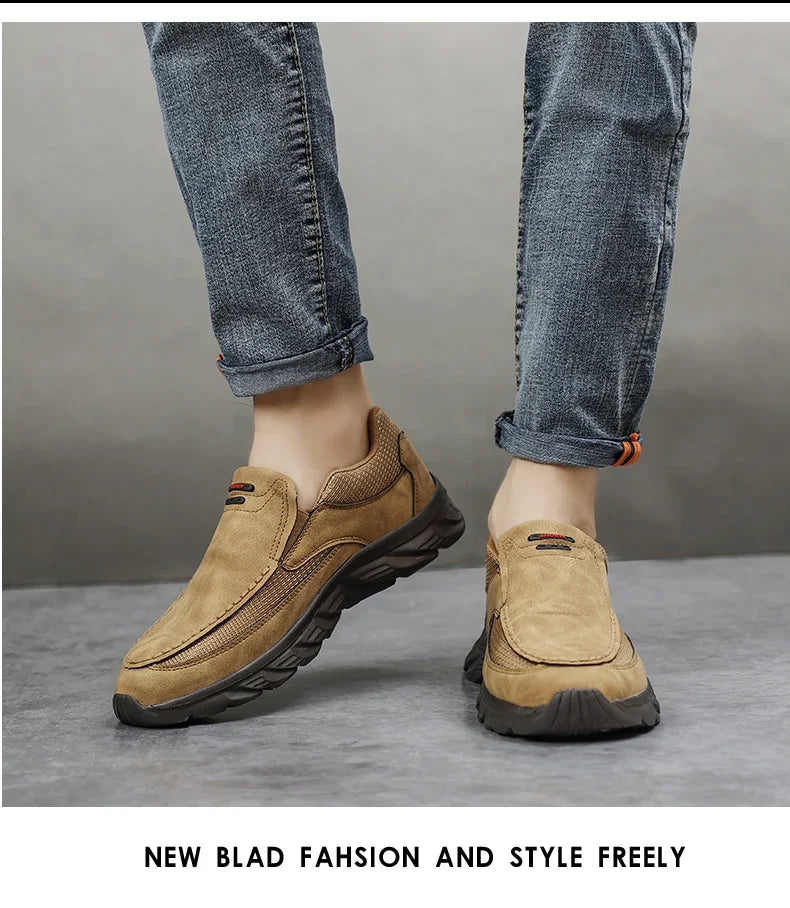 2024 Men’s Leather Casual Shoes – Breathable Loafers & Sneakers
