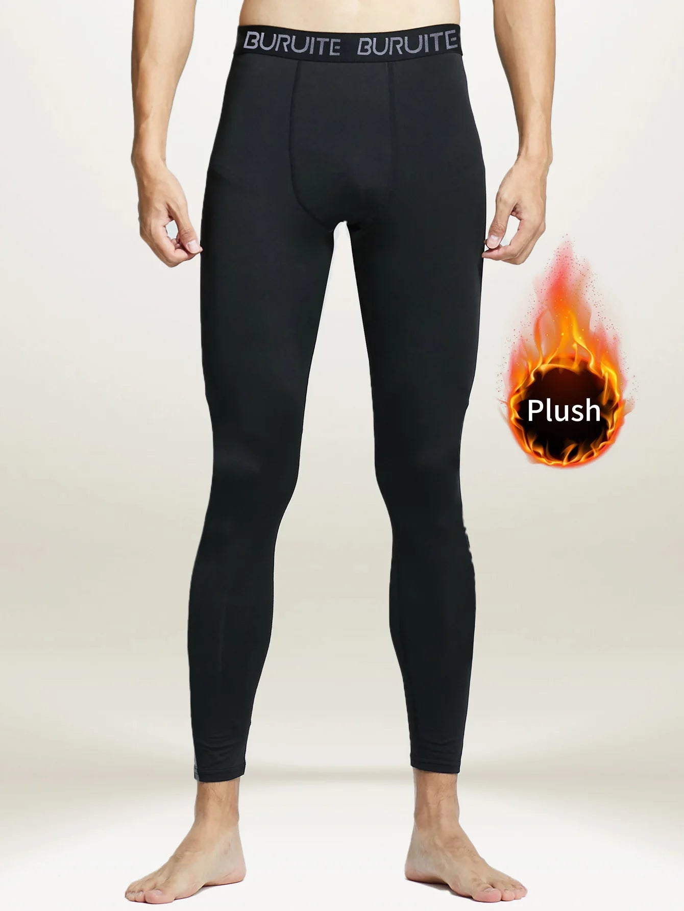 Men’s Warm Plush Pants – Winter Sports Bottoms Slim Fit