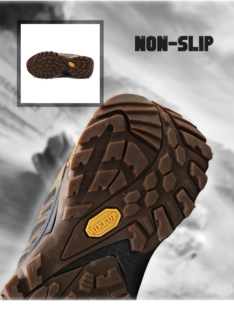 HIKEUP Men’s Hiking Shoes – Breathable Outdoor Trekking Sneakers
