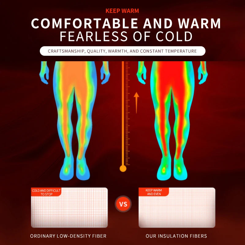 Men’s Warm Plush Pants – Winter Sports Bottoms Slim Fit