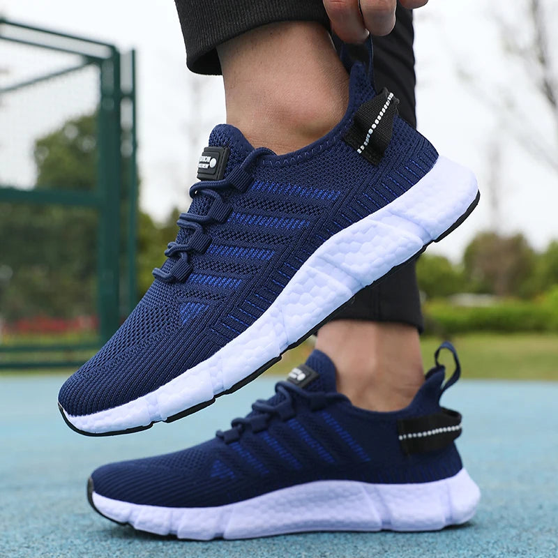 Men’s Summer Running Shoes – Breathable Mesh, Soft Sole, Outdoor Sneakers